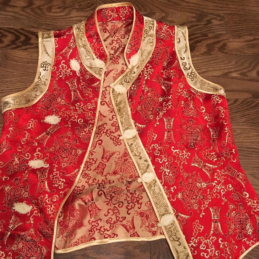 Chinese Silk Brocade Vest